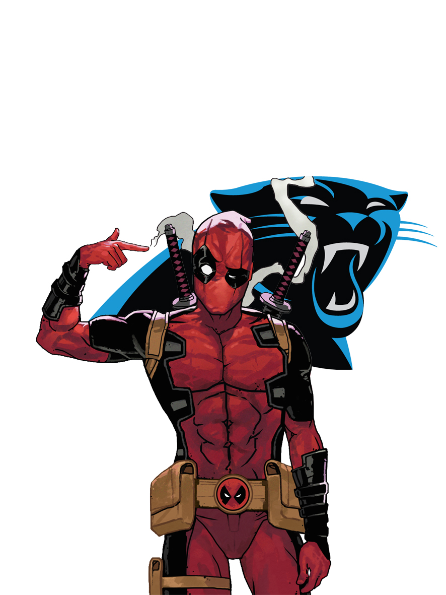 Carolina Panthers Deadpool Logo vinyl decal